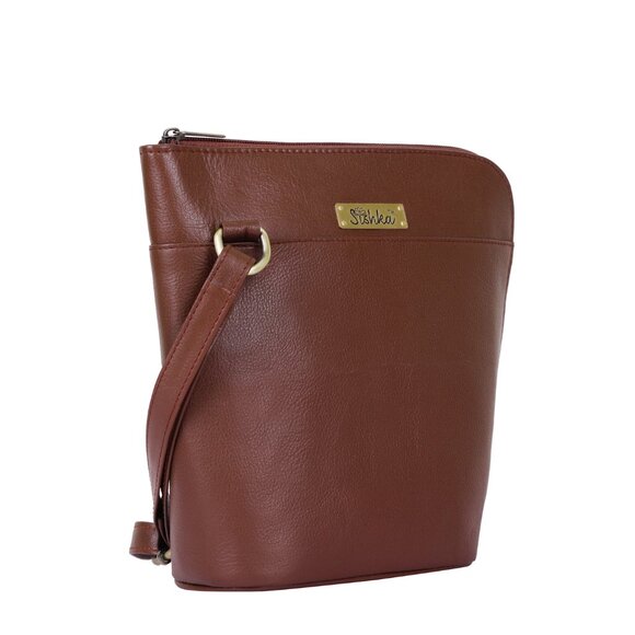 Brown Genuine Leather Crossbody Sling Bag for Women–Over The Shoulder Belt Purse - Picture 10 of 10